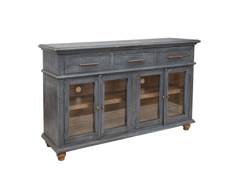 Vintage 3 Drawer 4 Door Console