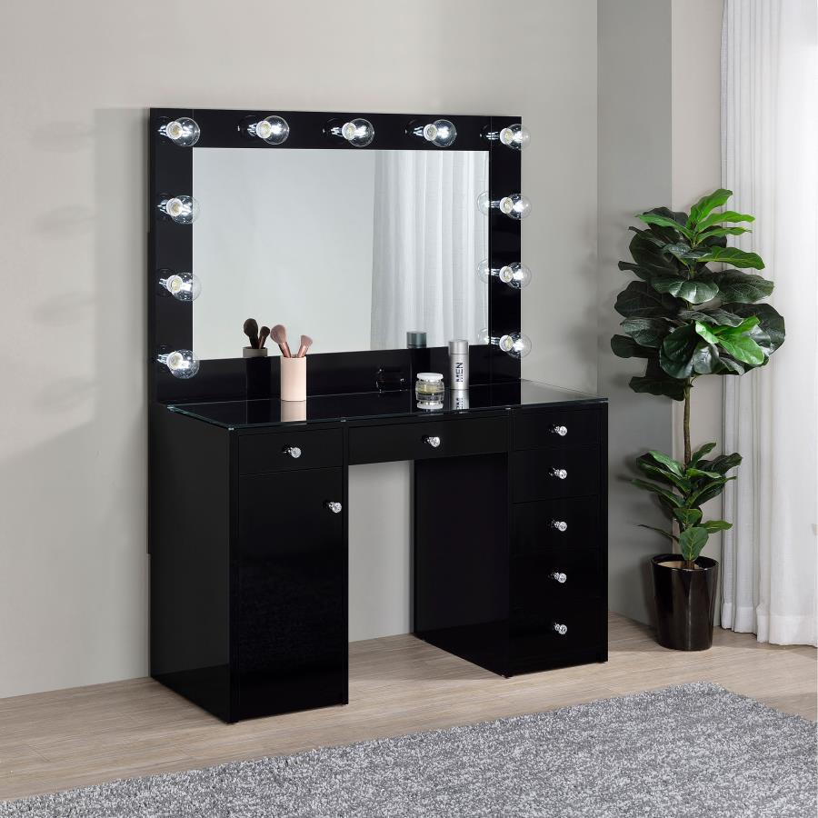 Acena - 7-Drawer Vanity Set with Lighting