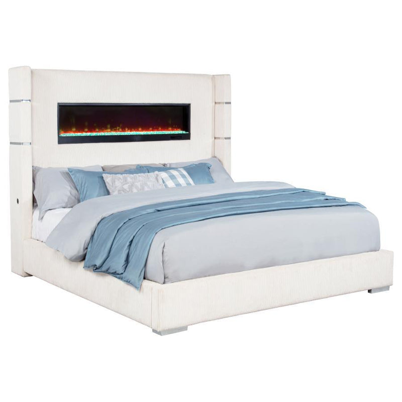 Tisdall Queen Upholstered Fireplace Bed
