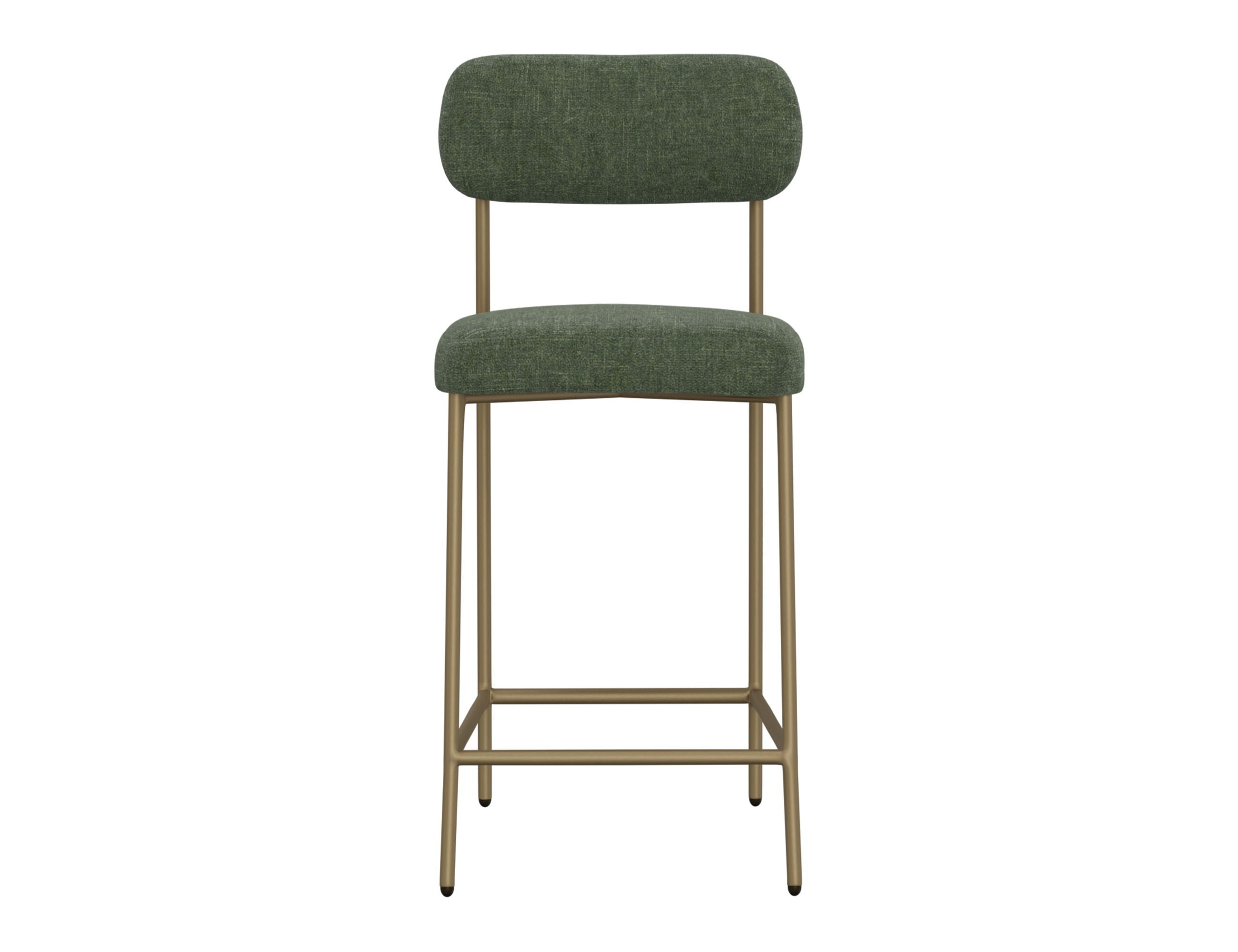 Upholstered Barstools with Wooden Frame & Metal Base - Seating - Bar Stool