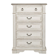 Abbey Park 5 Drawer Chest in White
