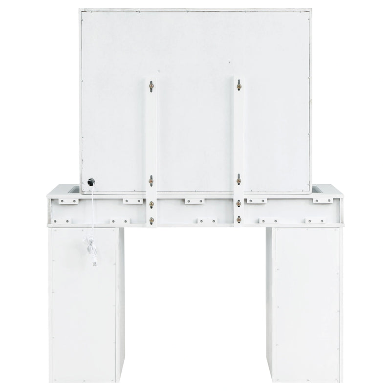 Regina Makeup Vanity Table with LED Mirror and Stool Set