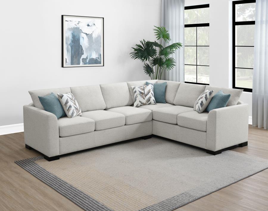 Ashford Chenille Upholstered Sleeper Sectional Sofa