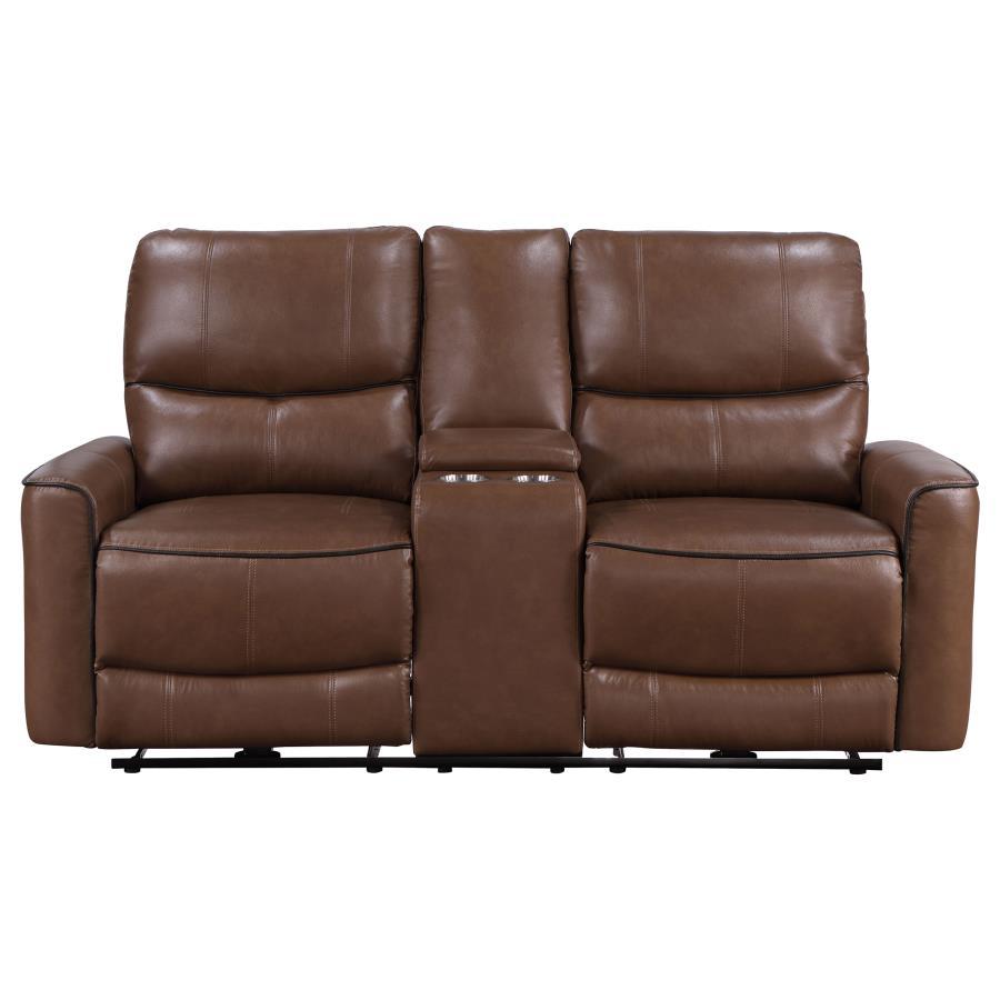 Greenfield Dove Gray Upholstered Power Reclining Loveseat
