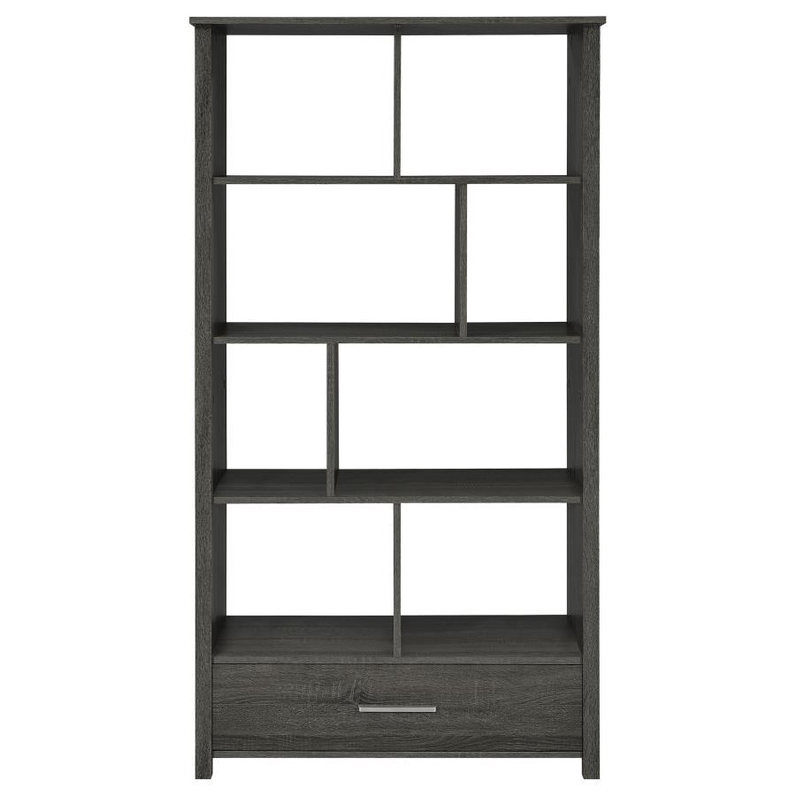 Dylan - 4-Shelf Storage Bookshelf in White High Gloss