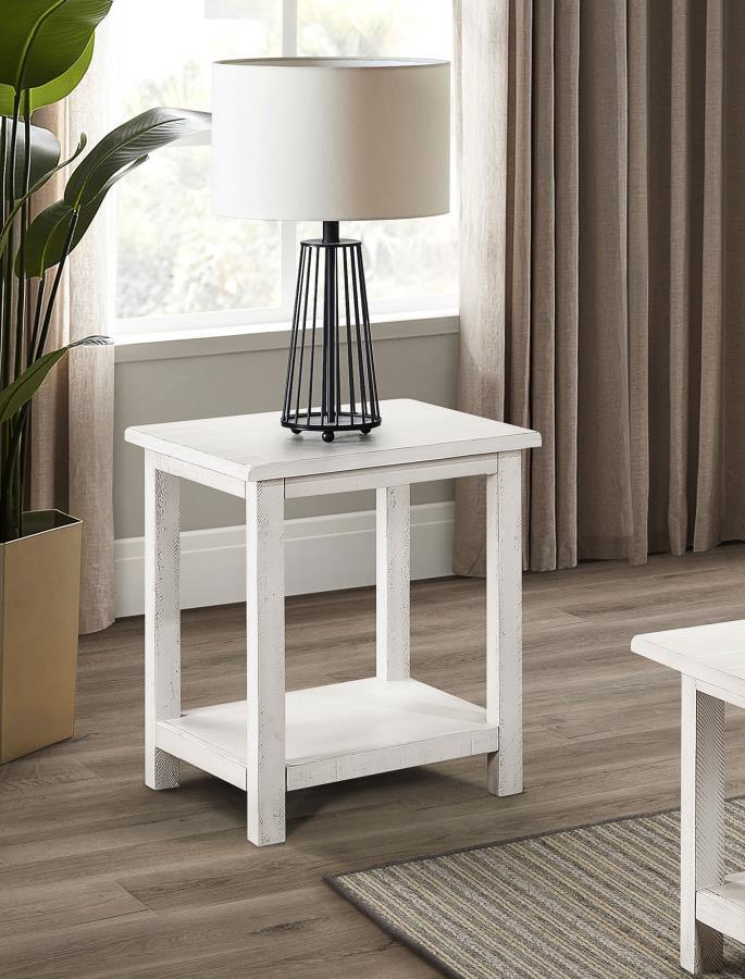 Payne Wood End Table With Shelf