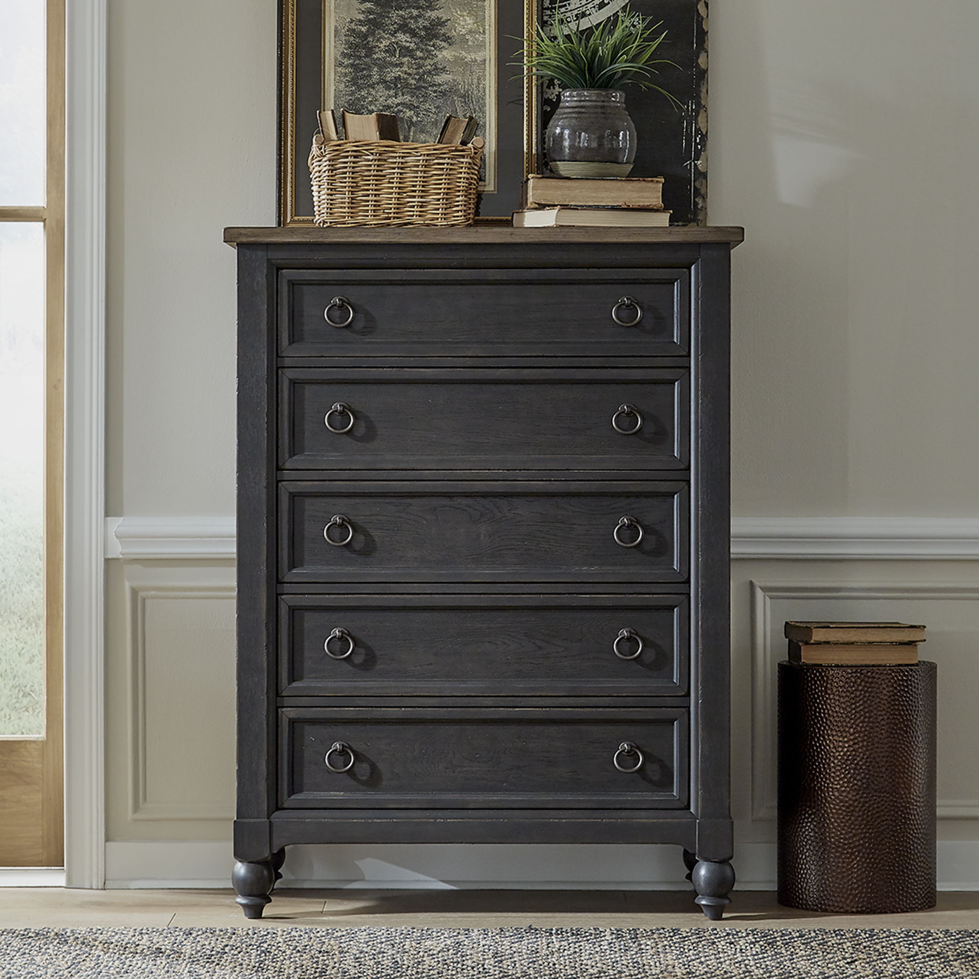 Americana Farmhouse 5 Drawer Chest