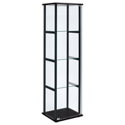 Cyclamen 4-Shelf Clear Glass Curio Display Cabinet
