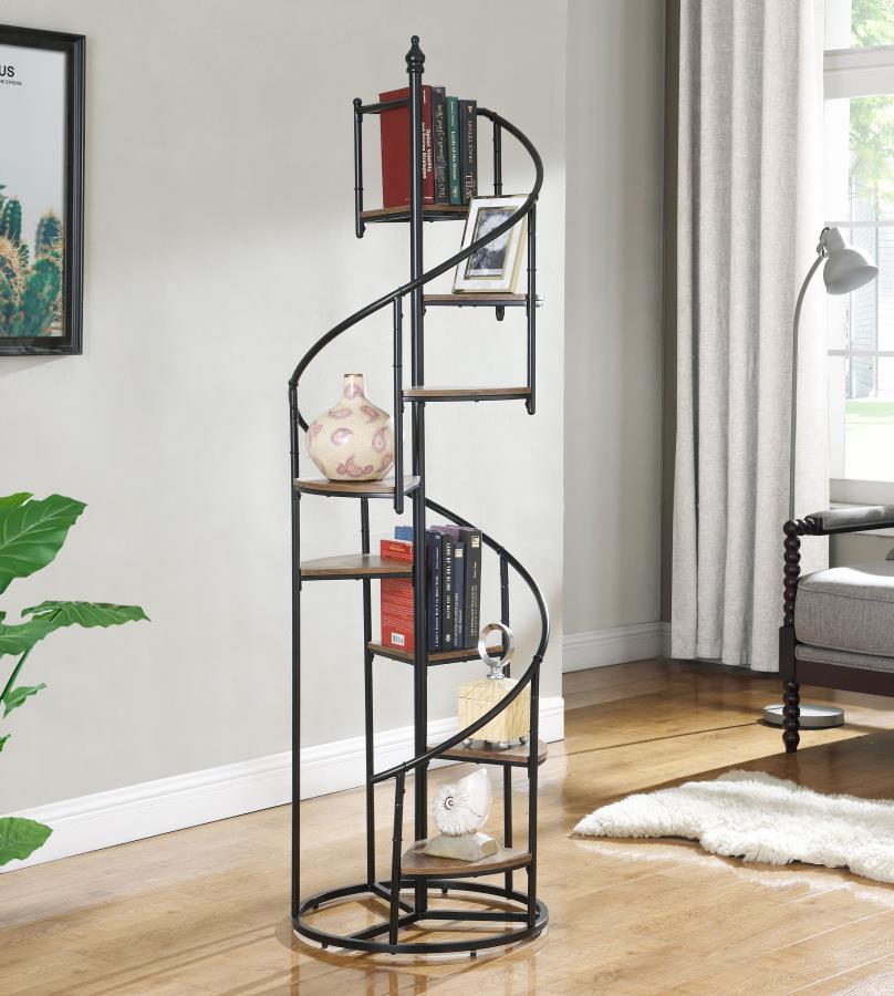 Roseglen 8-Shelf Staircase Bookshelf