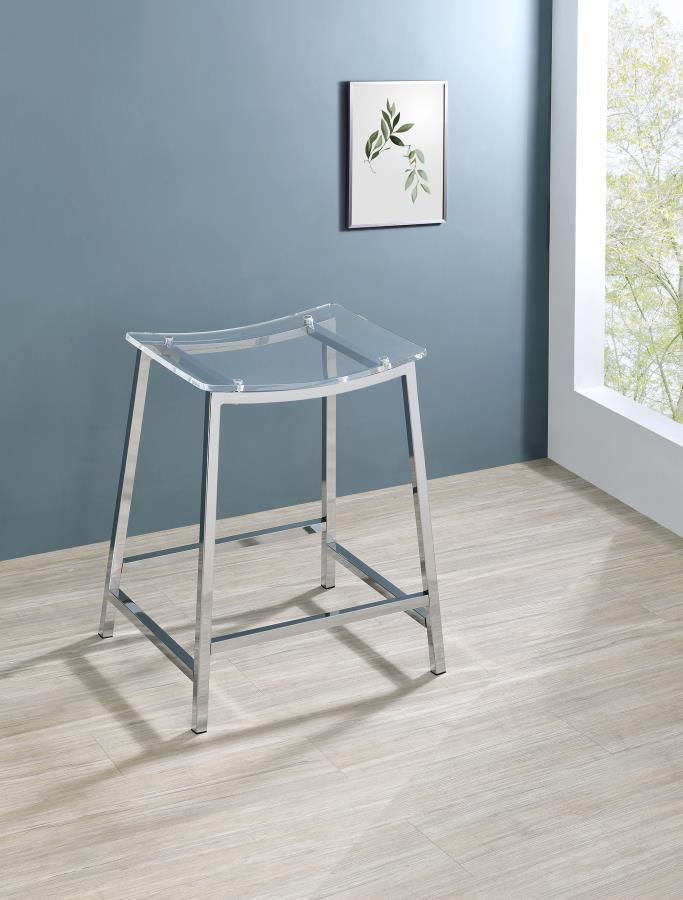 Jovani Acrylic Backless Bar Stools (Set of 2)