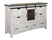 Rustic white antique Pueblo dresser