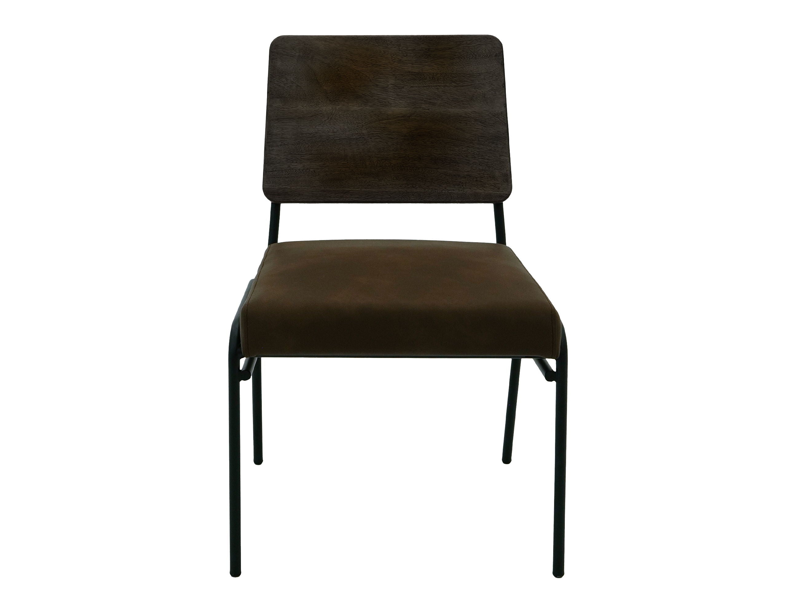 Balam Upholstered Seat & Metal Base Chair Set of 2