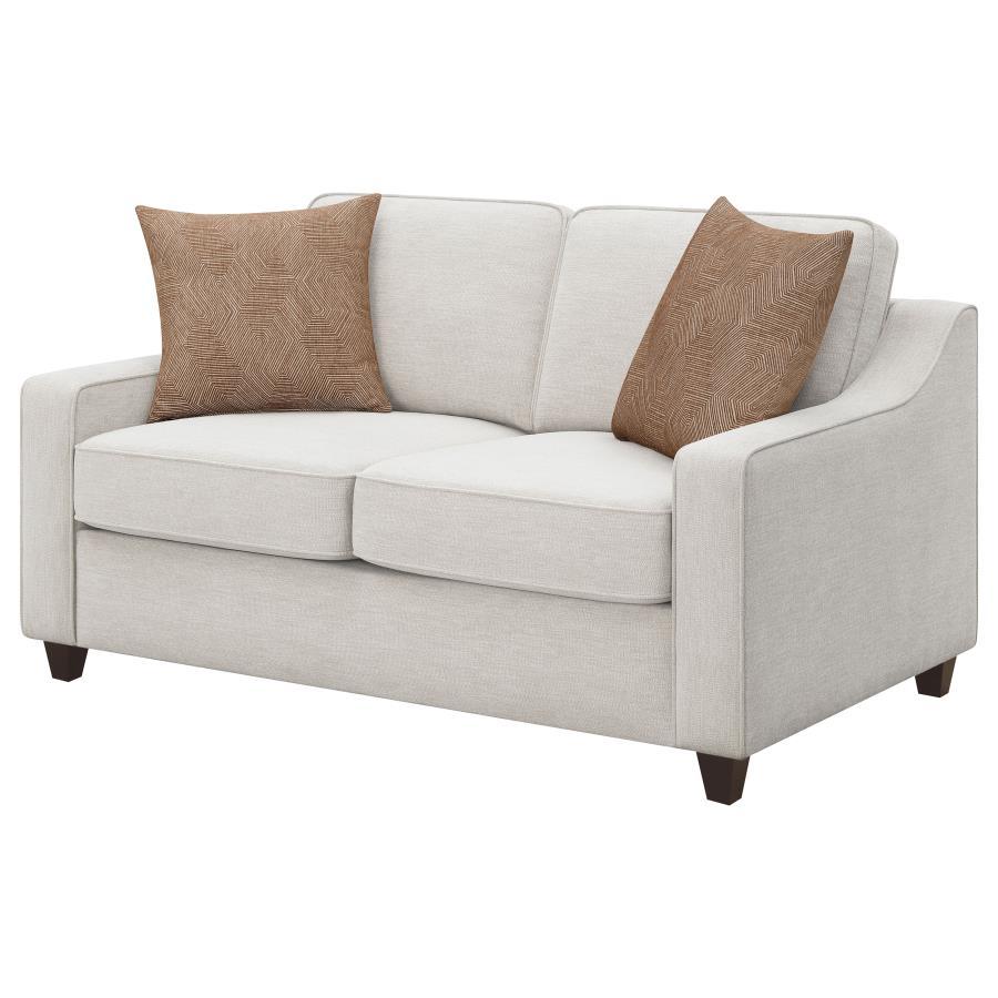 Christine - Upholstered Sloped Arm Loveseat