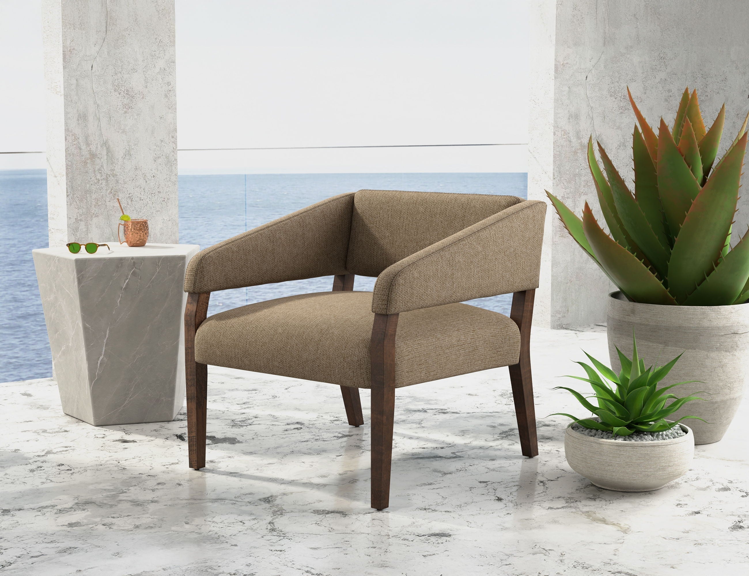 Murcia Arm Chair with Sturdy Wooden Frame
