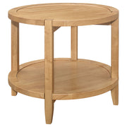Camillo Round Solid Wood Coffee Table in Maple