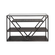Arista Sofa Table with Beveled Glass Top