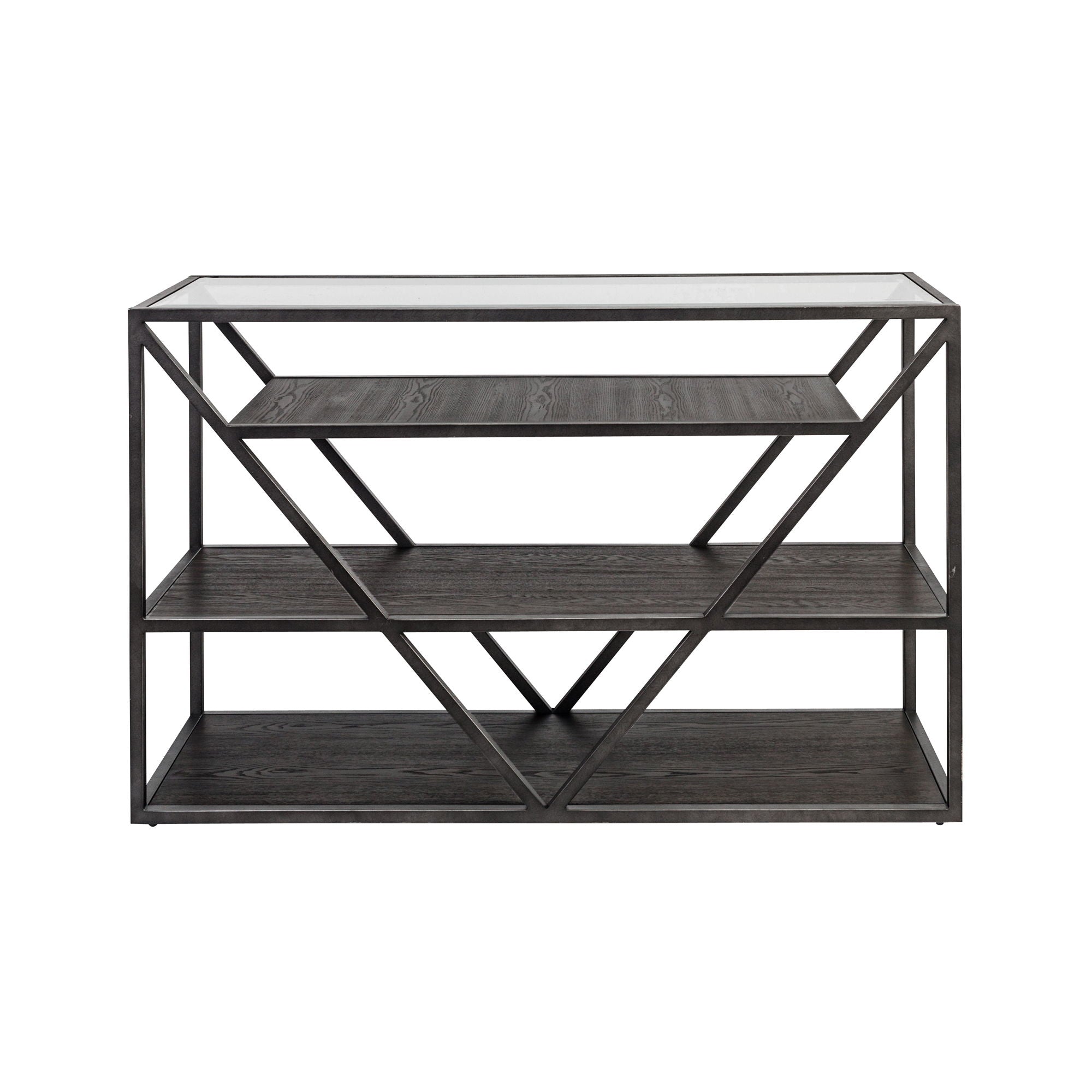 Arista Sofa Table with Beveled Glass Top