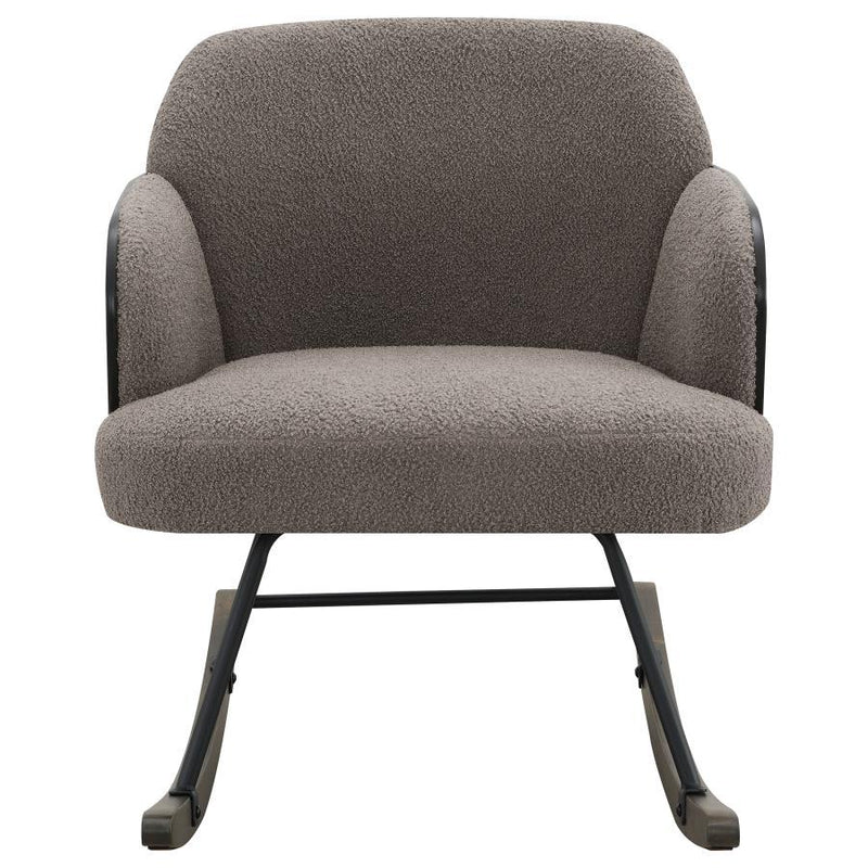Paige Boucle Upholstered Mid Back Rocking Chair