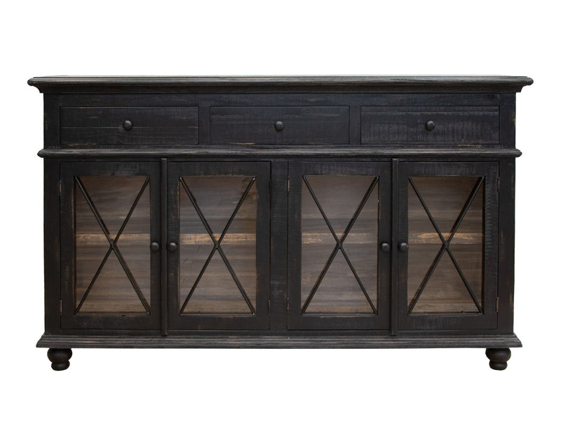 Vintage 3 Drawer 4 Door Console