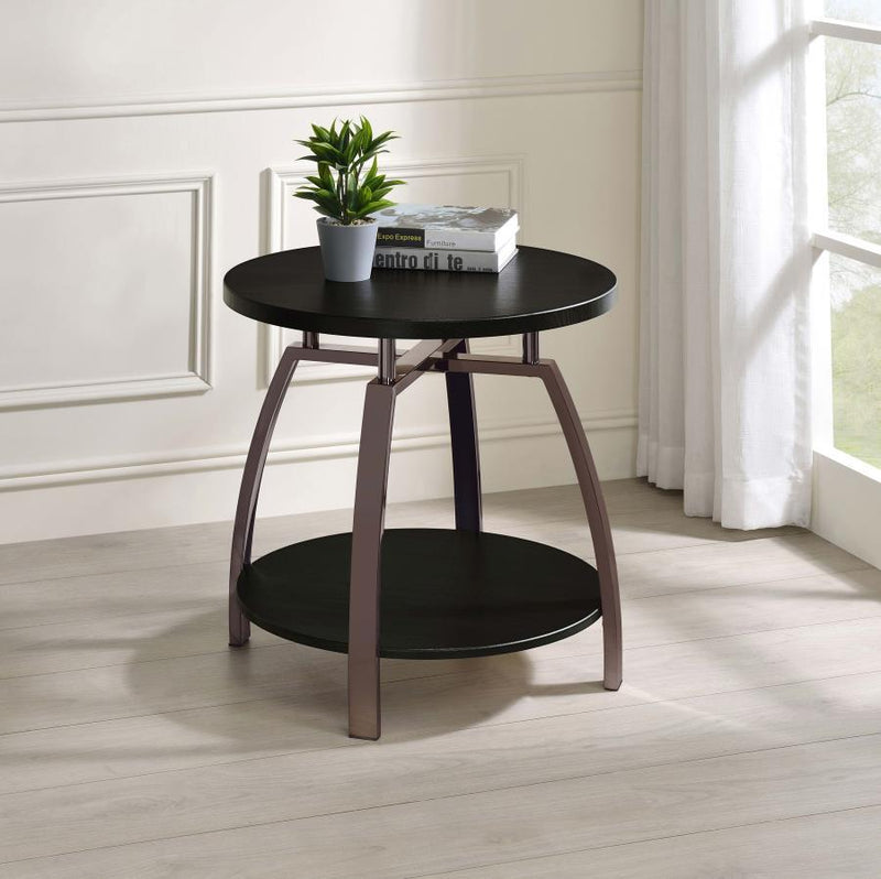 Dacre Round Engineered Wood Top Coffee Table