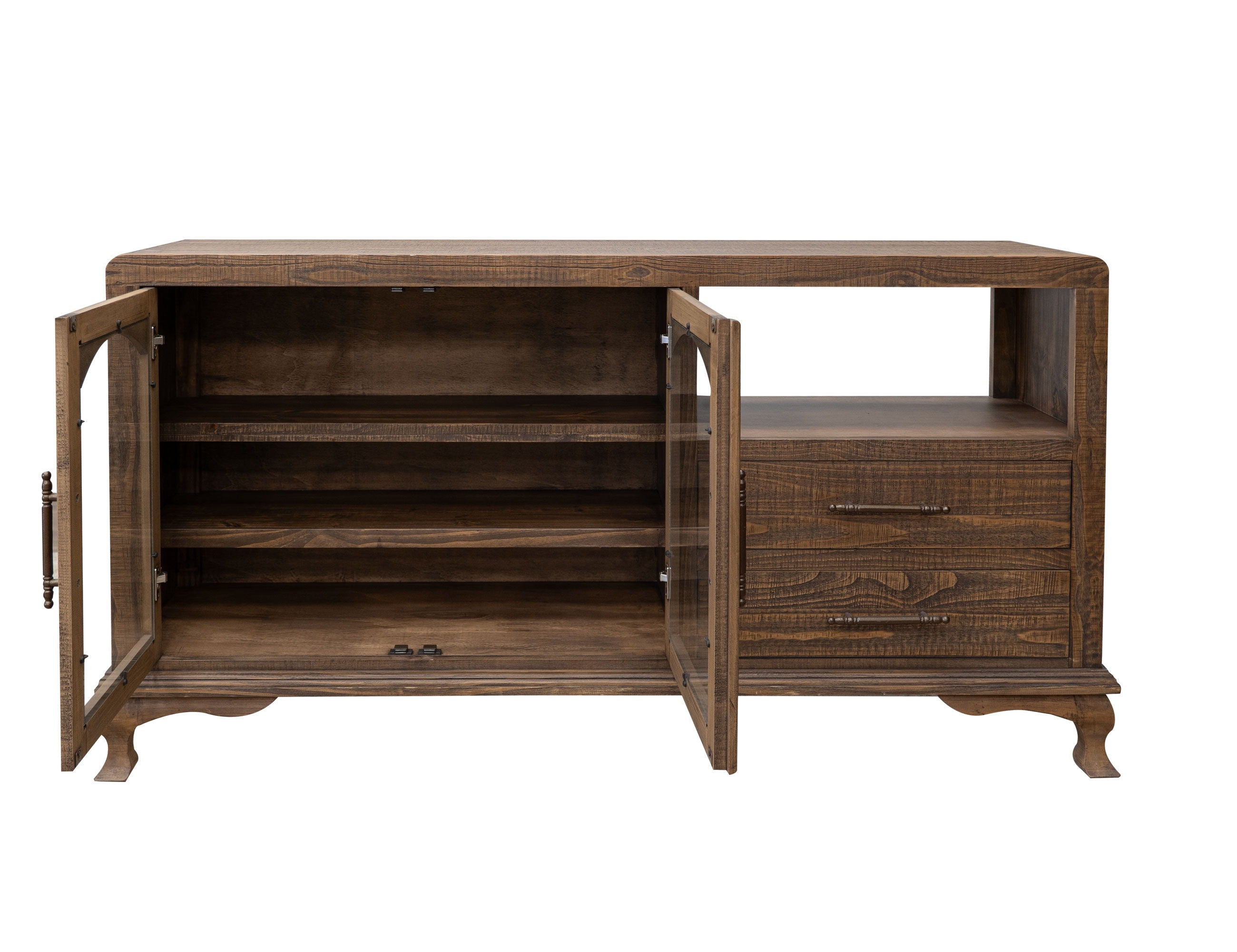 Arlette Table – Caramel 2-Door & 2-Drawer