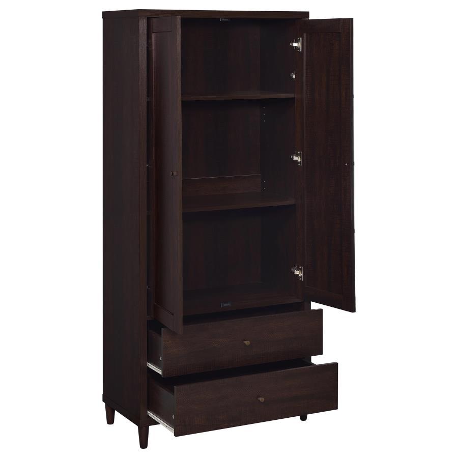 Tobacco 2-Door Tall Accent Storage Cabinet