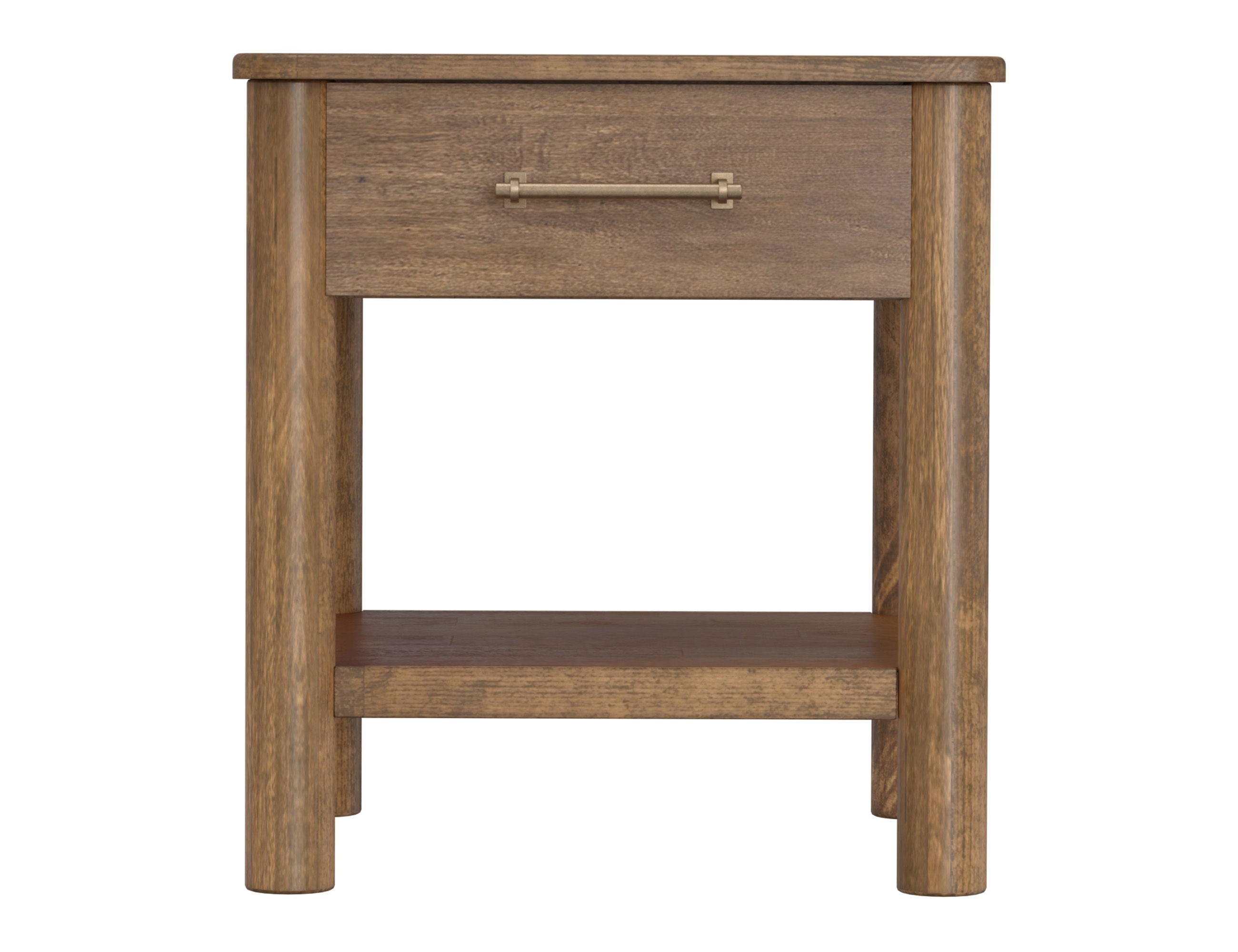Olimpia - 1 Drawer End Table - Towny Brown