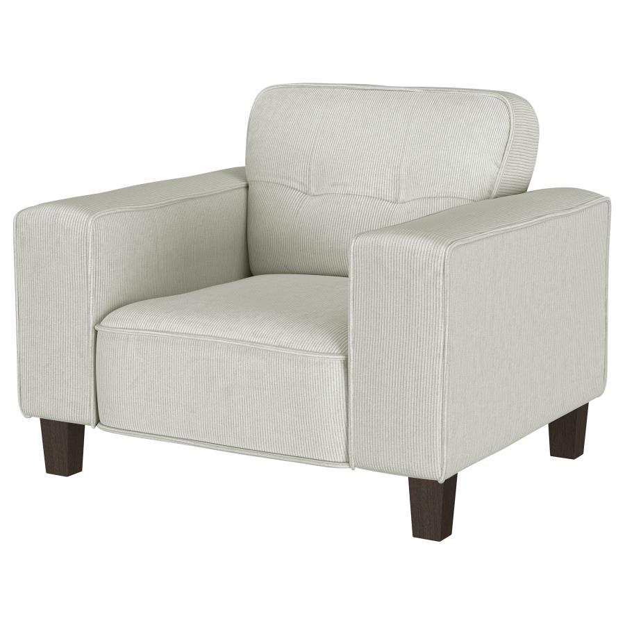 Deerhurst Upholstered Track Arm Tufted Accent Chair