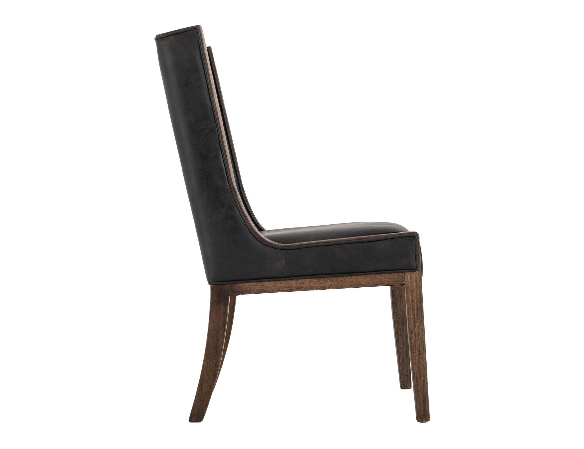 Walnut Upholstered Chairs Set of 2