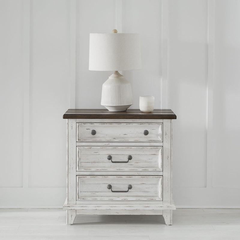 River Place - 3 Drawer Nightstand With Charging Station