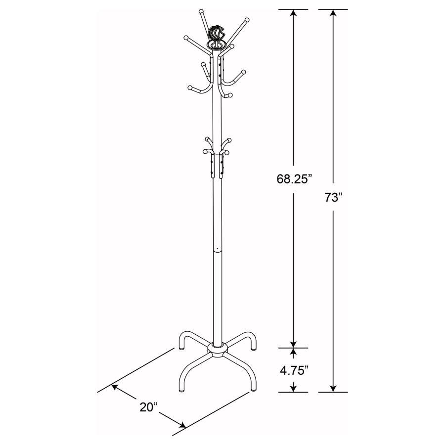 Collier 12-Hook Freestanding Coat Rack