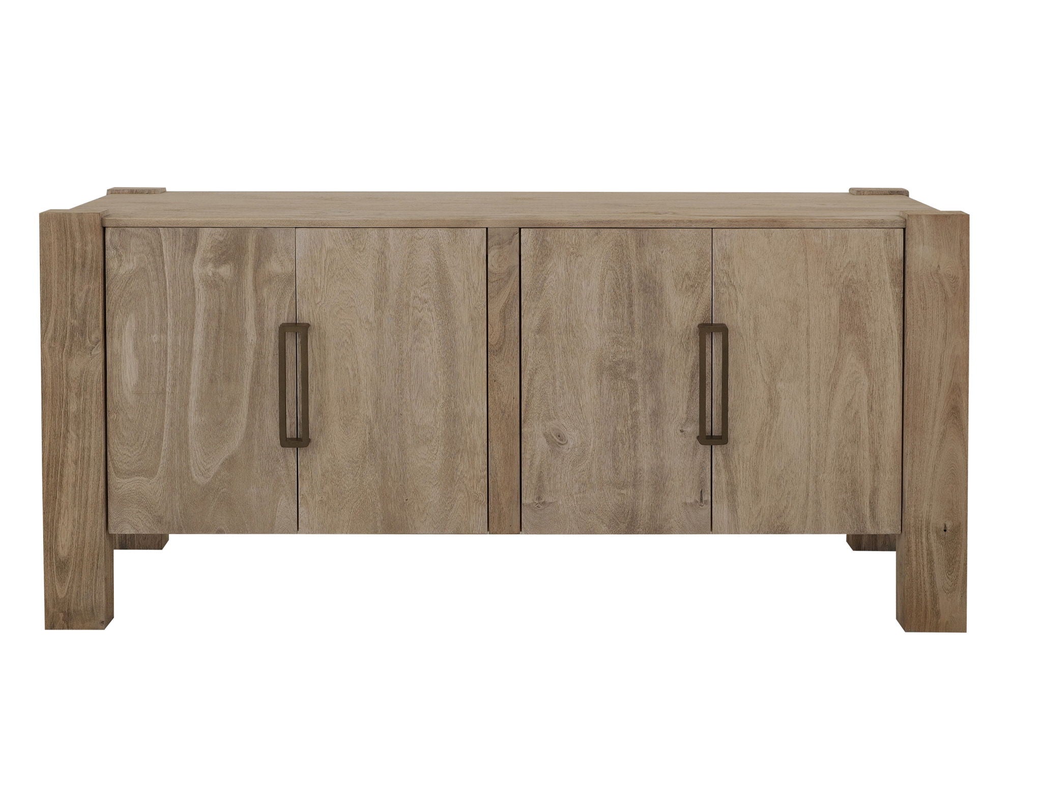 Luma Console in Sand Brown Melina Wood with 4 Doors