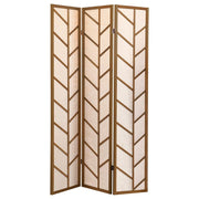 Mila - 3-Panel Folding Shoji Room Divider in Walnut