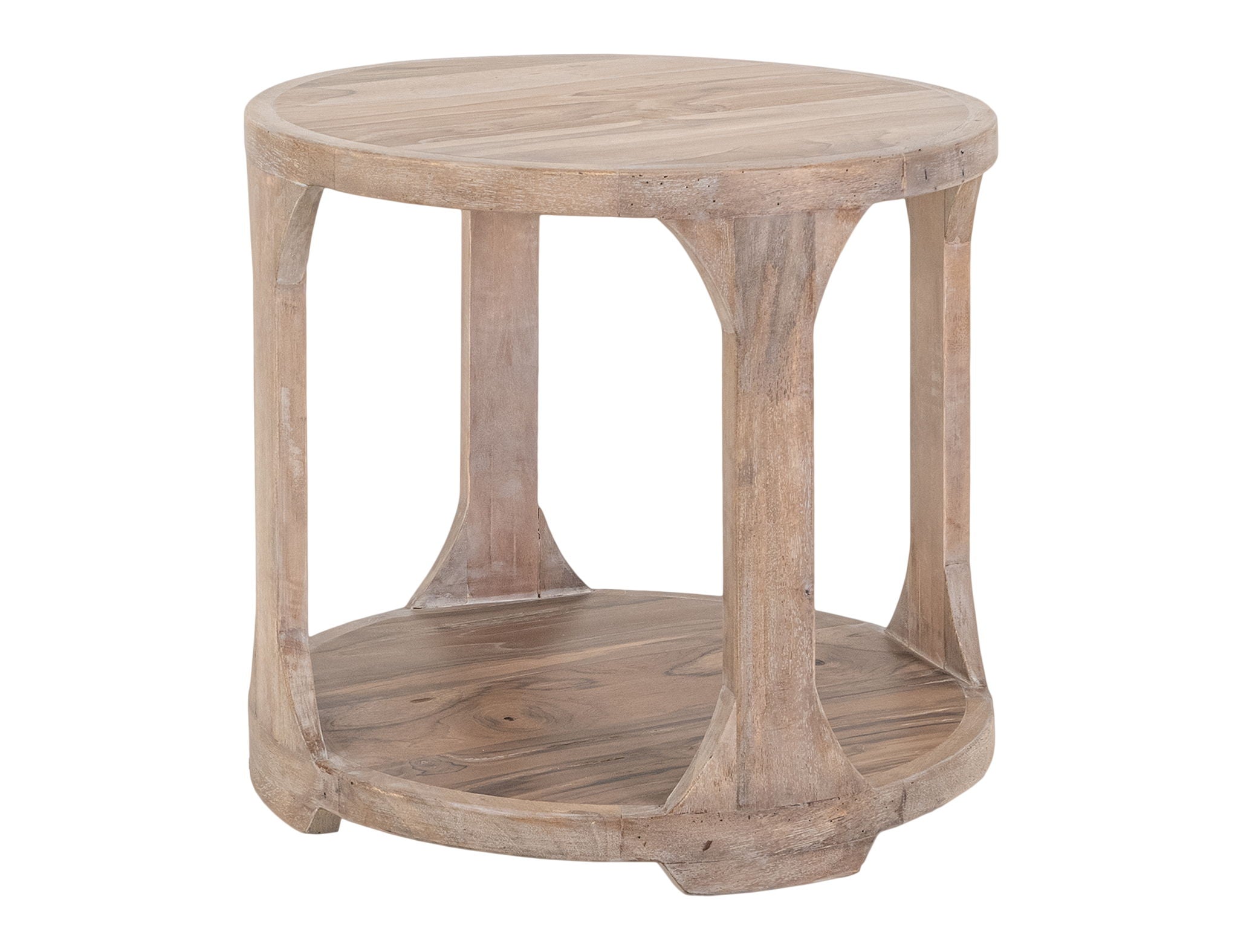 Balam 1 Shelf Table Ivory White