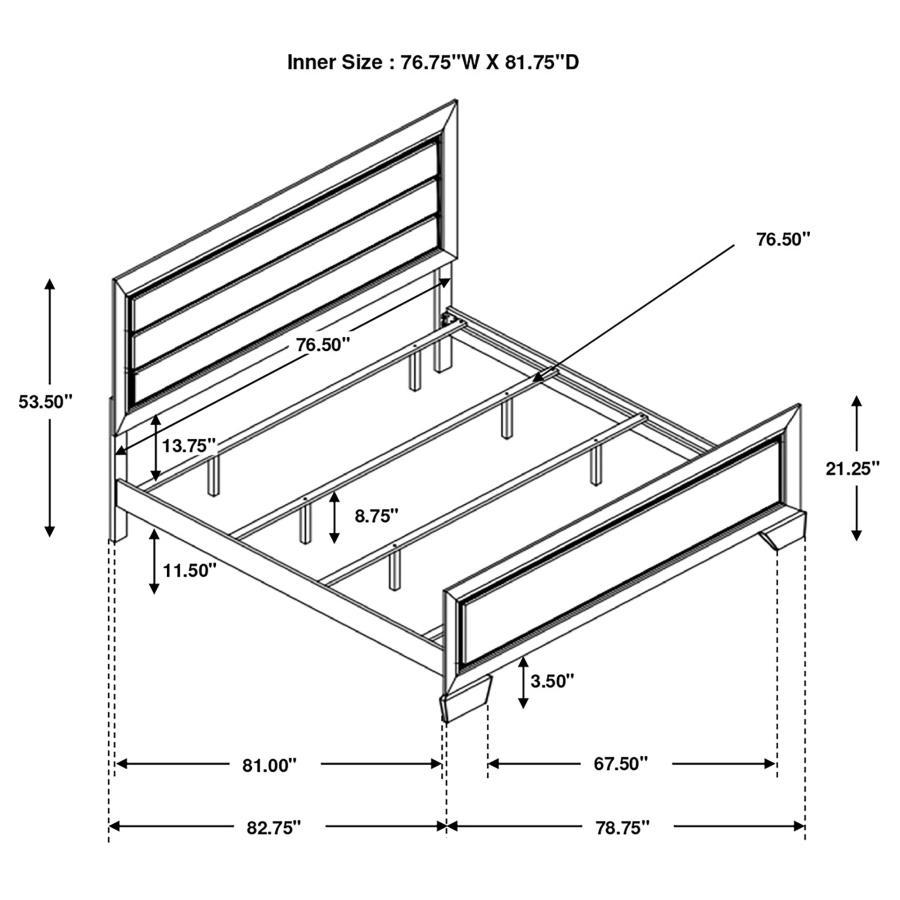 Kauffman - Wood Panel Bed in Dark Cocoa