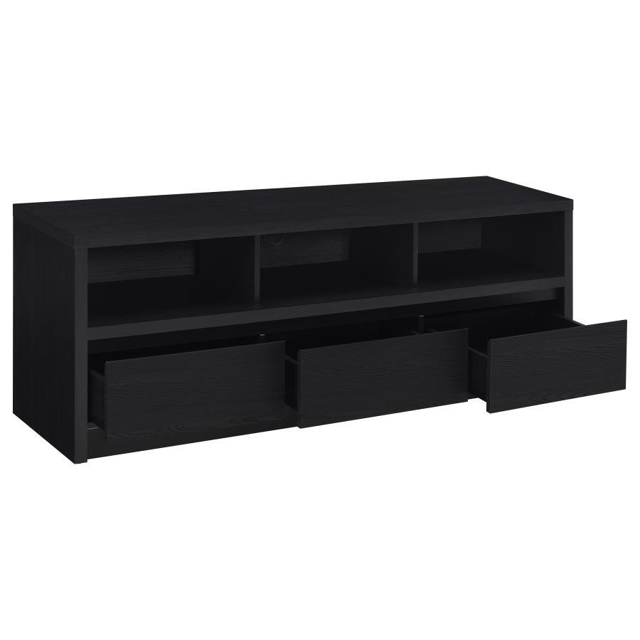 Rutland 78" Black 3-Drawer TV Stand