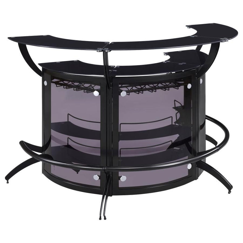 Dallas 3-Piece Curved Freestanding Home Bar Cabinet