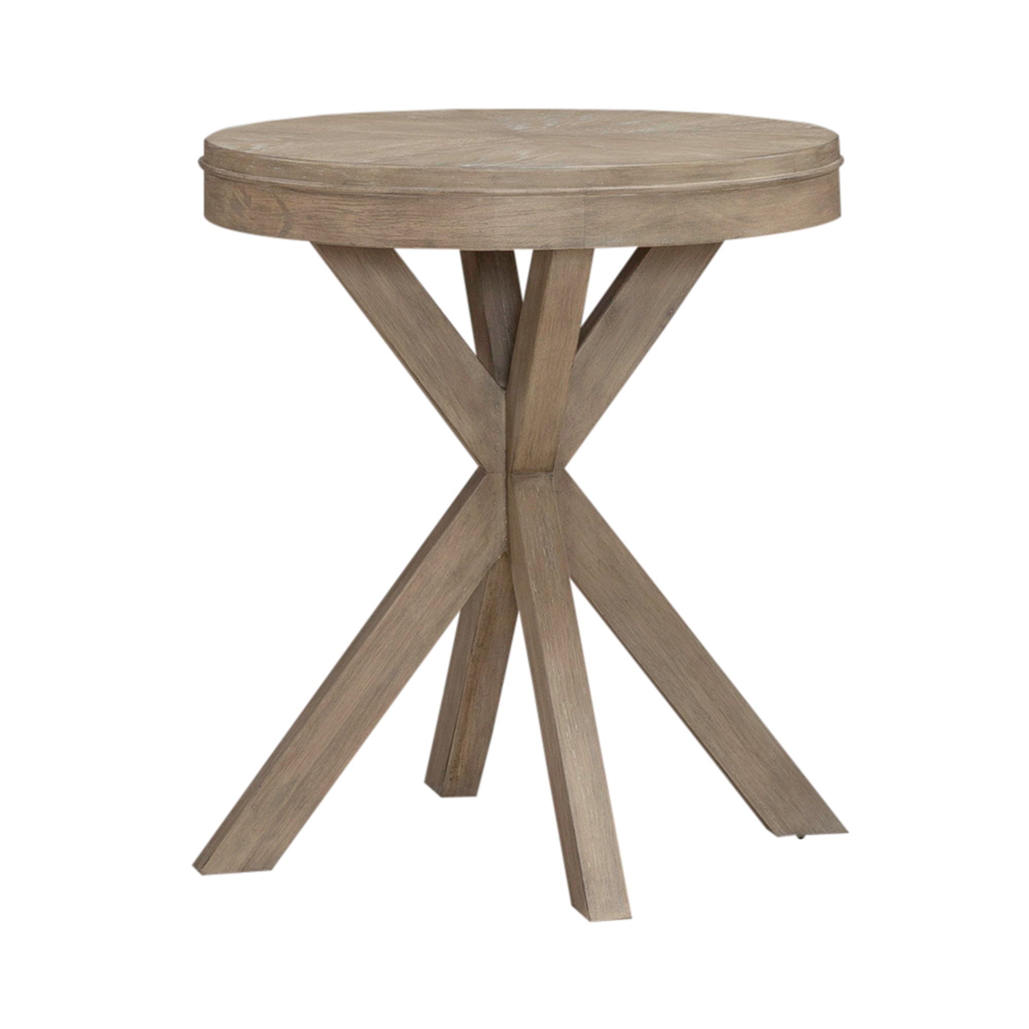 Brentwood Round End Table in Sandstone