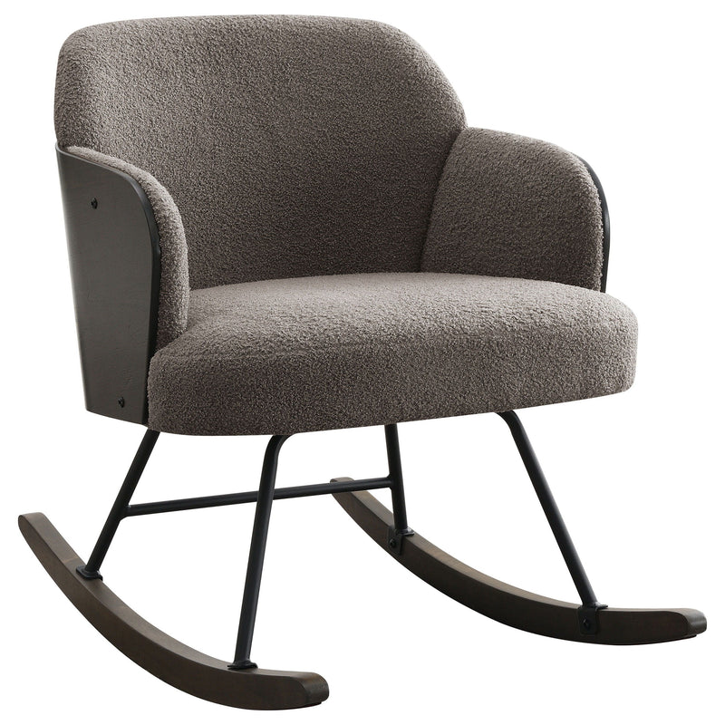 Paige Boucle Upholstered Mid Back Rocking Chair