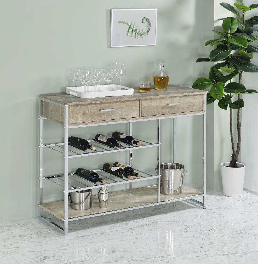 Melrose 2-Drawer Home Bar Storage Cabinet
