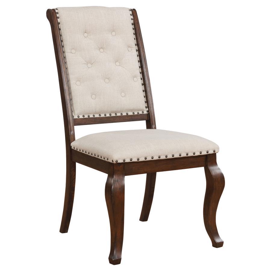 Upholstered Dining Chairs with Button Tufted Back,