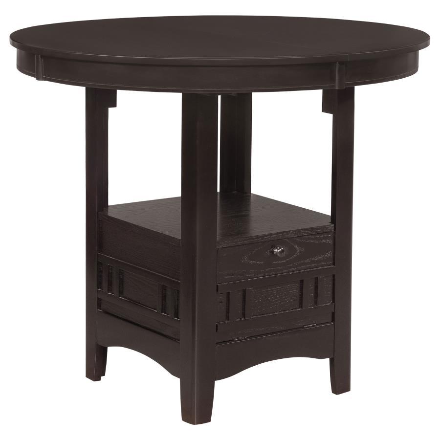 Oval Extension Counter Dining Table with 18-Inch Leaf