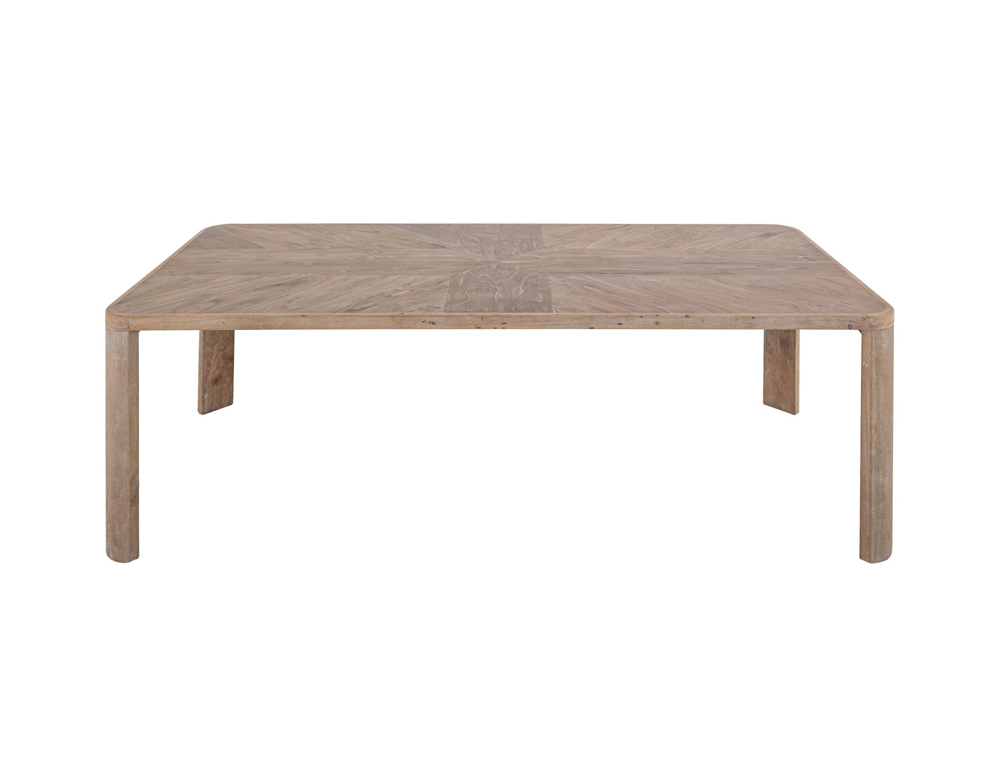 Balam Dining Table in Ivory White, Mango & Teak Wood