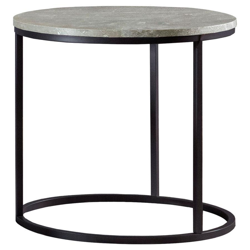 Lainey Round Faux Marble Side End Table