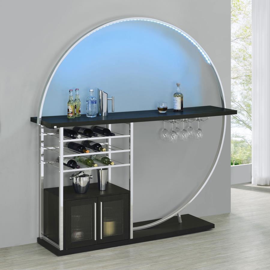 Risley 2-Door Circular LED Home Bar Cabinet