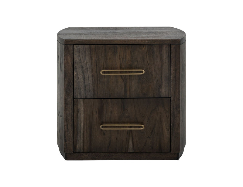 Balam - 2 Drawer Nightstand - Oil Black