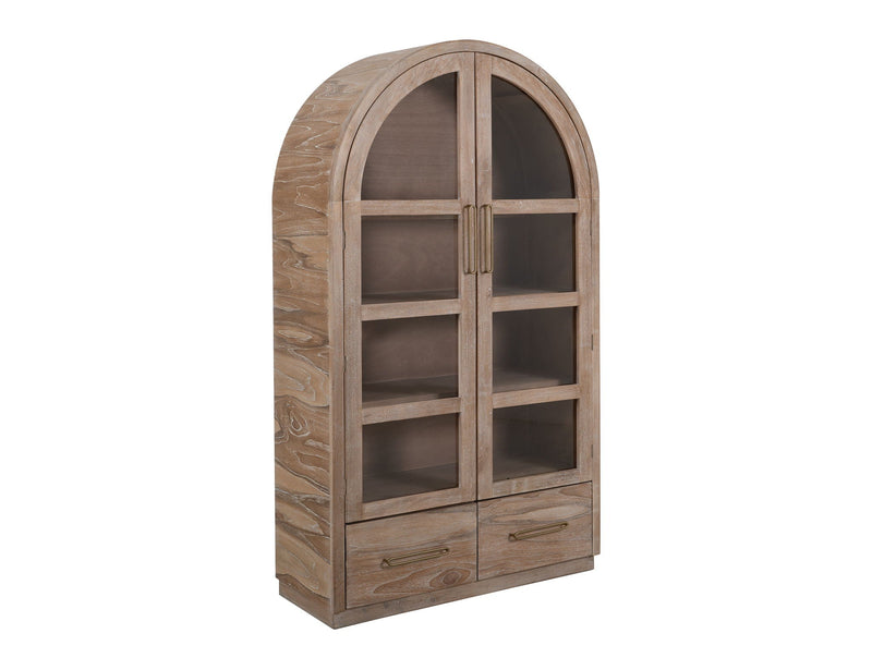Balam Cabinet Ivory White – 2 Drawer, 2 Glass Door Cabinet