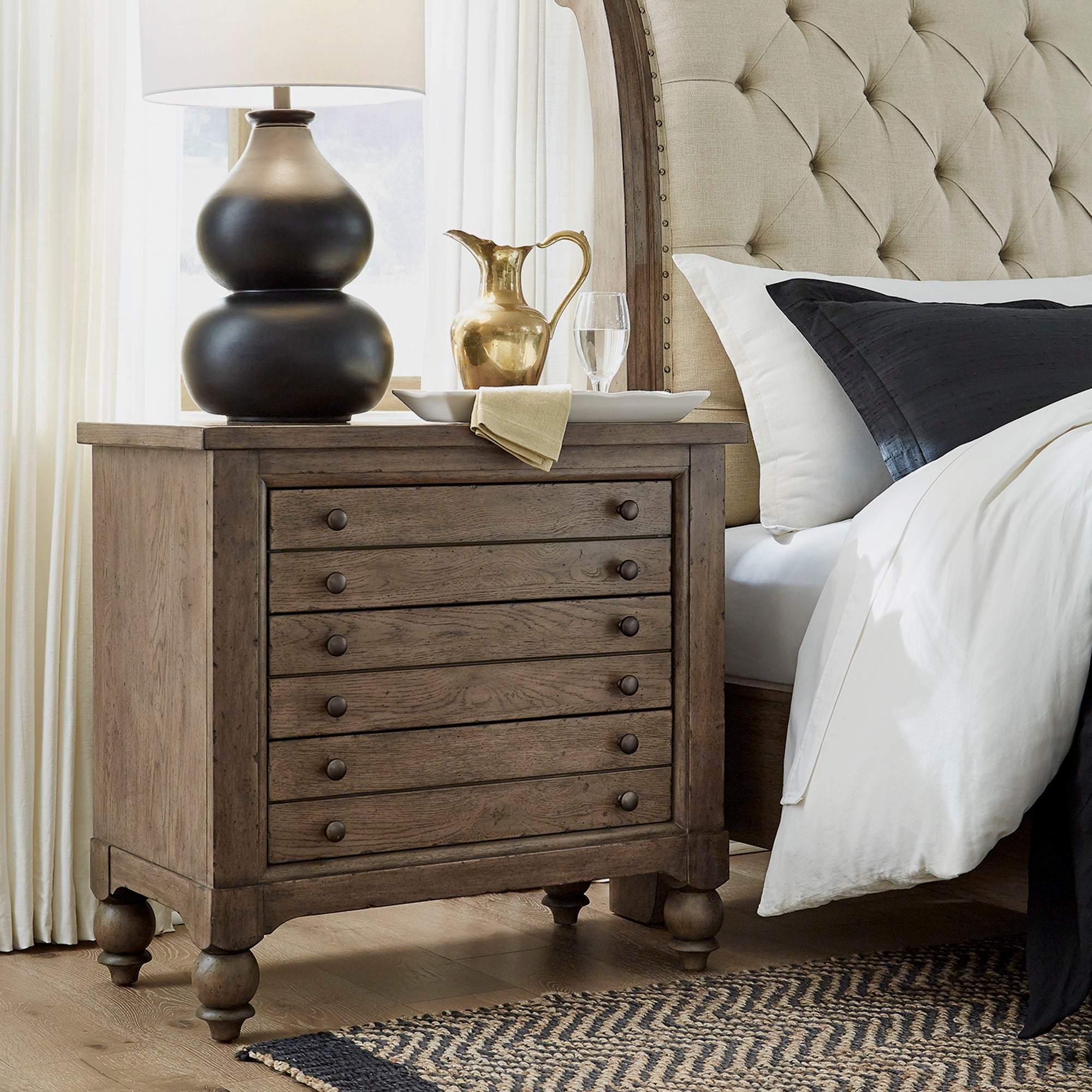 Americana Farmhouse Bedside Chest