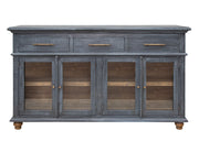 Vintage 3 Drawer 4 Door Console