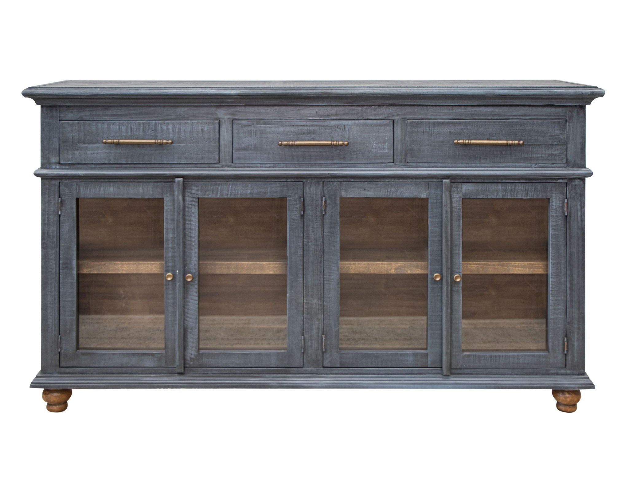 Vintage 3 Drawer 4 Door Console